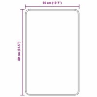 Antislip Badmat Rood 50 x 80 cm PP 8