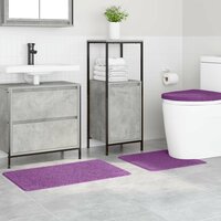 Antislip Badmat Set 3 pcs Paars PP 3