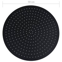 Regendouchekop rond 50 cm roestvrij staal zwart 7