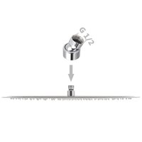 Regendouchekop 2 st rond 50 cm roestvrij staal 6