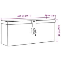 Aluminium kist 48,5x14x20 cm zilverkleurig 8