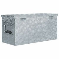 Aluminium kist 61,5x26,5x30 cm zilverkleurig 4