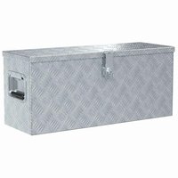 Aluminium kist 76,5x26,5x33 cm zilverkleurig 2
