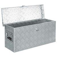 Aluminium kist 76,5x26,5x33 cm zilverkleurig 3