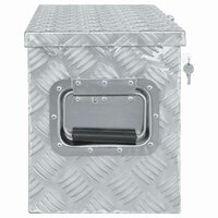Aluminium kist 76,5x26,5x33 cm zilverkleurig 4