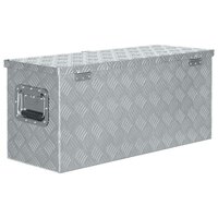 Aluminium kist 80x30x35 cm zilverkleurig 5