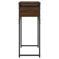 Wandtafel met schap 75x30x75 cm bewerkt hout bruin eikenkleur 5