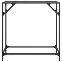 Wandtafel met transparant glazen blad 80x35x81 cm staal 4