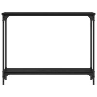 Wandtafel met plank Zwart Eiken 100 x 22,5 x 75 cm Bewerkt hout 5