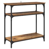Wandtafel met plank Oud Hout 75 x 29 x 75 cm Bewerkt hout 2