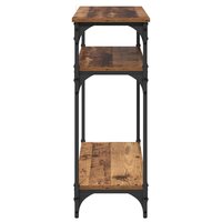 Wandtafel met plank Oud Hout 75 x 29 x 75 cm Bewerkt hout 6