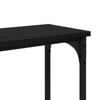 Wandtafel Zwart Eiken 146 x 22,5 x 75 cm Bewerkt hout 8