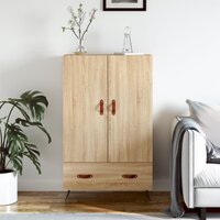 Hoge kast 69,5x31x115 cm bewerkt hout sonoma eikenkleurig 2