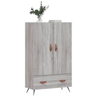 Hoge kast 69,5x31x115 cm bewerkt hout grijs sonoma eikenkleurig 4