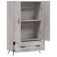 Hoge kast 69,5x31x115 cm bewerkt hout grijs sonoma eikenkleurig 5