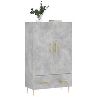 Hoge kast 69,5x31x115 cm bewerkt hout betongrijs 3