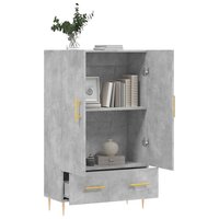 Hoge kast 69,5x31x115 cm bewerkt hout betongrijs 4