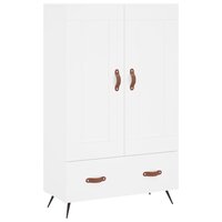 Hoge kast 69,5x31x115 cm bewerkt hout wit 2