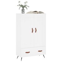 Hoge kast 69,5x31x115 cm bewerkt hout wit 3