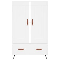 Hoge kast 69,5x31x115 cm bewerkt hout wit 5