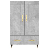 Hoge kast 69,5x31x115 cm bewerkt hout betongrijs 5