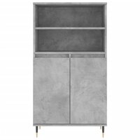Hoge kast 60x36x110 cm bewerkt hout betongrijs 6