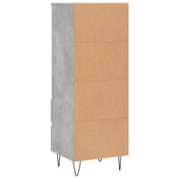 Hoge kast 40x36x110 cm bewerkt hout betongrijs 8