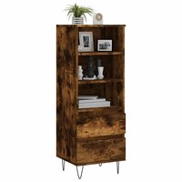 Hoge kast 40x36x110 cm bewerkt hout gerookt eiken 3