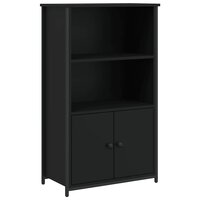 Hoge kast 62x32x103,5 cm bewerkt hout zwart 2