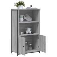 Hoge kast 62x32x103,5 cm bewerkt hout grijs sonoma eikenkleurig 4