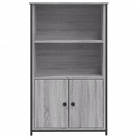 Hoge kast 62x32x103,5 cm bewerkt hout grijs sonoma eikenkleurig 5