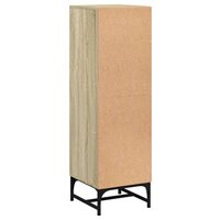 Hoge kast met glazen deuren 35x37x120 cm sonoma eikenkleurig 8