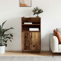 Highboard Bruin 60 x 36 x 110 cm Bewerkt hout 4