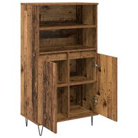 Highboard Bruin 60 x 36 x 110 cm Bewerkt hout 5