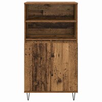 Highboard Bruin 60 x 36 x 110 cm Bewerkt hout 6