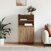 Highboard Bruin 60 x 36 x 110 cm Bewerkt hout 4