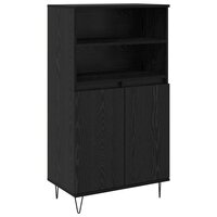 Highboard Zwart 60 x 36 x 110 cm Bewerkt hout 2