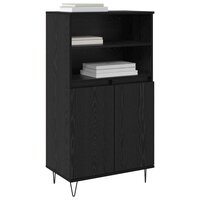 Highboard Zwart 60 x 36 x 110 cm Bewerkt hout 3