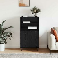 Highboard Zwart 60 x 36 x 110 cm Bewerkt hout 4