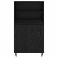 Highboard Zwart 60 x 36 x 110 cm Bewerkt hout 6