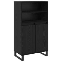 Highboard Zwart 60 x 36 x 110 cm Bewerkt hout 2