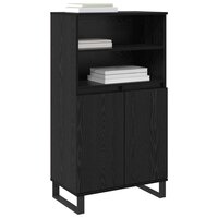 Highboard Zwart 60 x 36 x 110 cm Bewerkt hout 3