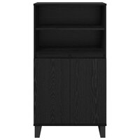 Highboard Zwart 60 x 36 x 110 cm Bewerkt hout 6
