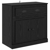 Highboard met lade Zwart Eiken 70 x 35,5 x 67,5 cm Bewerkt hout 2