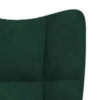 Schommelstoel fluweel donkergroen 7