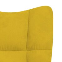Schommelstoel fluweel mosterdgeel 7