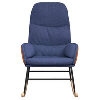 Schommelstoel stof blauw 3