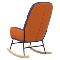 Schommelstoel stof blauw 5