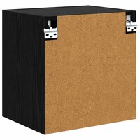 TV Wandkast Zwart Eiken 40,5x30x40cm Bewerkt hout 8
