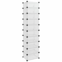 Schoenenrek 44x32x174 cm polypropeen transparant 2